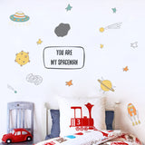 Miico,FX64036,Cartoon,Sticker,Spaceship,Meteorite,Combination,Stickers,Children's,Decoration,Stickers