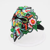 Women,Manual,Vintage,Embroidery,Hallow,Ethnic,Style,Flower,Printing,Headband