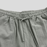Men's,Cotton,Linen,Straight,Pants,Casual,Loose,Trouser,Elastic,Waist,Sports,Trousers,Outdoor,Fitness,Hiking