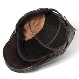 Cowhide,Leather,Strap,Adjustable,Painter,Beret,Outdoor,Durable,Forward