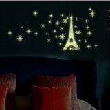 Luminous,Eiffel,Tower,Stickers,Darkness,Window,Decor
