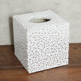 Square,Leather,Tissue,Toilet,Holder,Cover,Paper,Decor,Silver