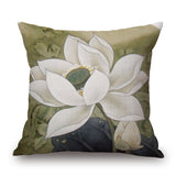 Honana,45x45cm,Vintage,Lotus,Flower,Cotton,Linen,Throw,Pillow,Waist,Cushion,Cover