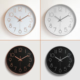 Modern,Black,White,Silent,Clock,Hanging,Office,Decor
