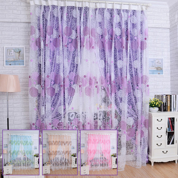 100x200cm,Print,Tulle,Window,Curtain,Balcony,Bedroom,Window,Screen