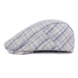 Washed,Cotton,Plaid,Beret,Outdoor,Sport,Adjustable,Visor,Forward