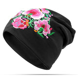 Women,Ethnic,Embroidery,Slouch,Skullcap,Cotton,Breathable,Beanie,Printting,Turban