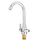 Brass,Chrome,Finish,Kitchen,Faucet,Rotate,Spout,Double,Handle,Water,Mixer