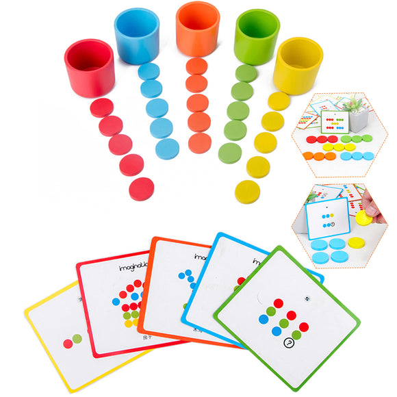 Montessori,Wooden,Color,Classification,Matching,Early,Education