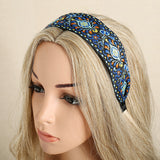 Bohemian,Embroidery,Woven,Headband,Ethnic,Printed,Fabric,Headband,Beach,Holiday,Headpieces