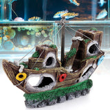 Aquarium,Ornament,Wreck,Sailing,Destroyer,Decorations