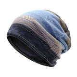 Womens,Outdoor,Winter,Stripes,Beanie,Scarf,Cashmere,Bonnet