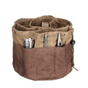 Portable,Khaki,Garden,Bucket,Canvas,Carrier,Bucket,Organizer