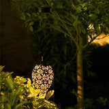 Solar,Power,Hanging,Lantern,Light,Metal,Garden,Decor,Rechargeable
