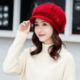 Women's,Thick,Earmuffs,Beret