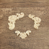 Floral,Carved,Woodcarving,Decal,Corner,Applique,Wooden,Furniture,Decorations