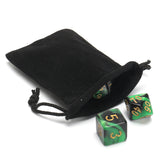 Polyhedral,Color,Dices,Black,Green