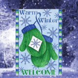 12.5x18",Christmas,Winter,Mittens,Welcome,House,Garden,Banner,Decorations"