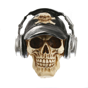 Halloween,Black,Headphone,Skeleton,Ornament,Gothic,Figurine,Nemesis,Halloween,Office,Party,Decor