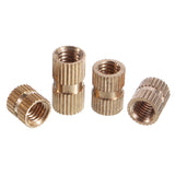 Suleve,M6BN1,140Pcs,Knurled,Brass,Round,Female,Thread,Knurled,Round,Insert,Embedment,Assortment