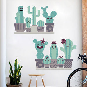 Miico,FX82028,Cartoon,Sticker,Cactus,Printing,Sticker,Glass,Decoration,Stickers,Sticker