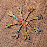 50PCS,Mixed,Pattern,Wooden,Leathercraft,Buttons,Embellishments,Handmade,Handicraft,Decor