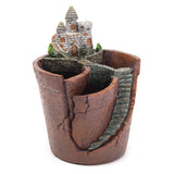 Garden,Potted,Micro,Landscape,Plant,Castle,Resin,Decoration