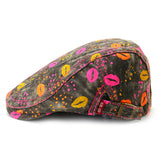 Women,Cotton,Print,Beret,Peaked,Casual,Outdoor,Windproof,Adjustable,Casquette