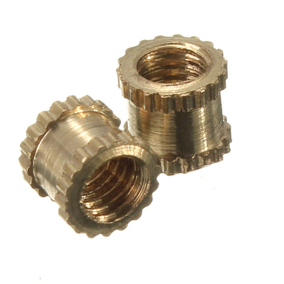 Suleve,M3BN1,M3*4mm,Brass,Knurl,Accessories,100pcs