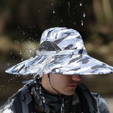 Bucket,Waterproof,Breathable,Sunshade,Camouflage,Oversized,String,Outdoor,Fishing,Climbing