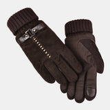 Leather,Velvet,Thick,Screen,Touchable,Riding,Driving,Motorcycle,Windproof,Gloves