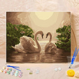 40X50CM,Beauty,Swans,Painting,Handicraft,Paint,Unframed,Decoration