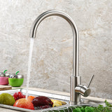 Kitchen,Faucet,Rotate,Stainless,Steel,Faucet,Mixer,Water,Spout,Basin,Mounted,Crane,Kitchen