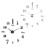 Large,Mirror,Clock,Hanging,Clock,Bracket,Clock,Black,Silver