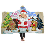 Christmas,Printing,Plush,Wearable,Battle,Royale,Hooded,Blankets,Layers