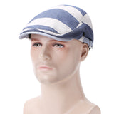 Women,Cotton,Stripe,Beret,Sunshade,Casual,Outdoors,Peaked,Forward