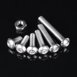 250pcs,Stainless,Steel,Socket,Button,Screws,Assortment