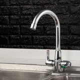 Brass,Chrome,Finish,Kitchen,Faucet,Rotate,Spout,Double,Handle,Water,Mixer