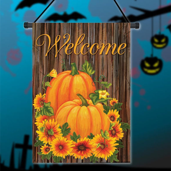 Pumpkins,Welcome,Garden,Autumn,Floral,Halloween,Decorations