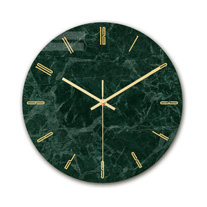 Loskii,CC003,Creative,Marble,Pattern,Clock,Clock,Quartz,Clock,Office,Decorations