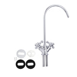 Stainless,Steel,Reverse,Osmosis,Three,Forks,Mixer,Degree,Swivel,Spout,Gooseneck,Drinking,Water,Filter,Faucet