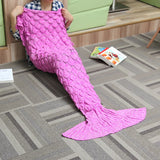 180x90,Knitting,Mermaid,Blanket,Stripe,Super,Sleep
