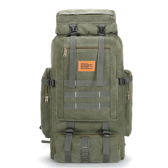 Large,Capacity,Outdoor,Military,Hiking,Canvas,Backpack,Rucksack,Travel