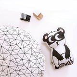 Robot,Panda,Brown,Throw,Pillow,Office,Cotton,Cloth,Cushion,Decor