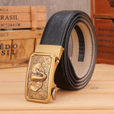 125CM,Business,Genuine,Leather,Durable,First,Layer,Leather,Automatic,Buckle