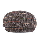 Men's,Vintage,Beret,Newspaper,Octagon