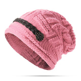 Women,Crochet,Strap,Knitting,Button,Decorative,Baggy,Beanie