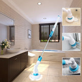 Rechargeable,Bathtub,Tiles,Power,Floor,Cleaner,Brush,Cordless,Handle,Telescopic,Cleaning,Tools,Replaceable,Brush,Heads