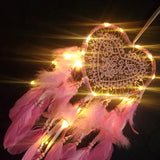 Light,Dreamcatcher,Feather,Bedroom,Heart,Shape,Bedroom,Decoration,Livingroom,Dreamcatcher,Decorations