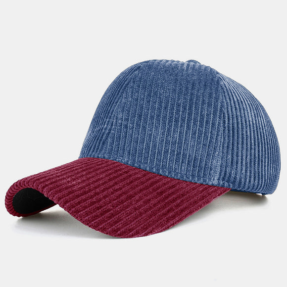 Collrown,Corduroy,Contrast,Color,Casual,Youth,Personality,Sunvisor,Curve,Baseball